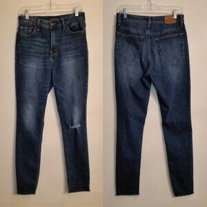 LUCKY Brand high rise bridgette skinny jean slit knee distressed sz 6/28 EUC
